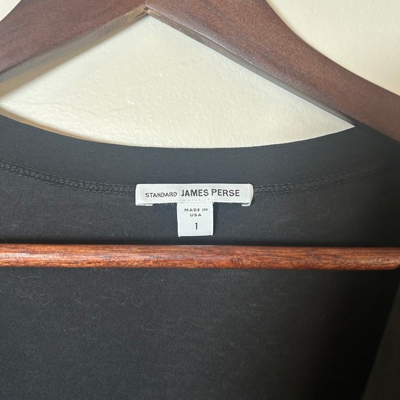 STANDARD JAMES PERSE Black V Neck Cap Sleeve Midi Dress‎ Size 1 - Picture 6 of 7